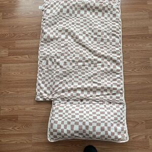 Rylee + Cru Tan and Cream Checkered Nap Mat